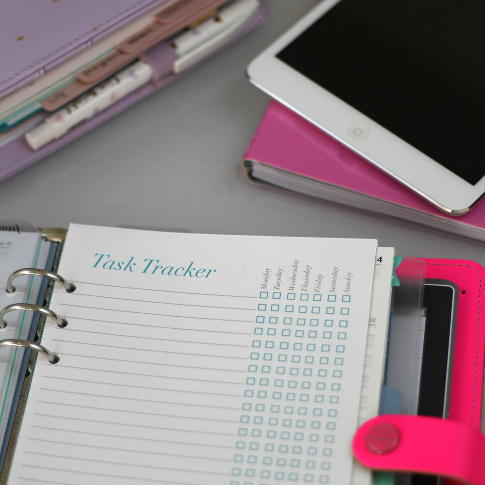 Task tracker printable insert a5 sized strange charmed 