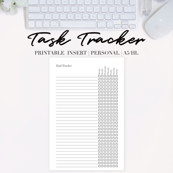 Task Tracker Printable Insert {Personal + Half Letter}