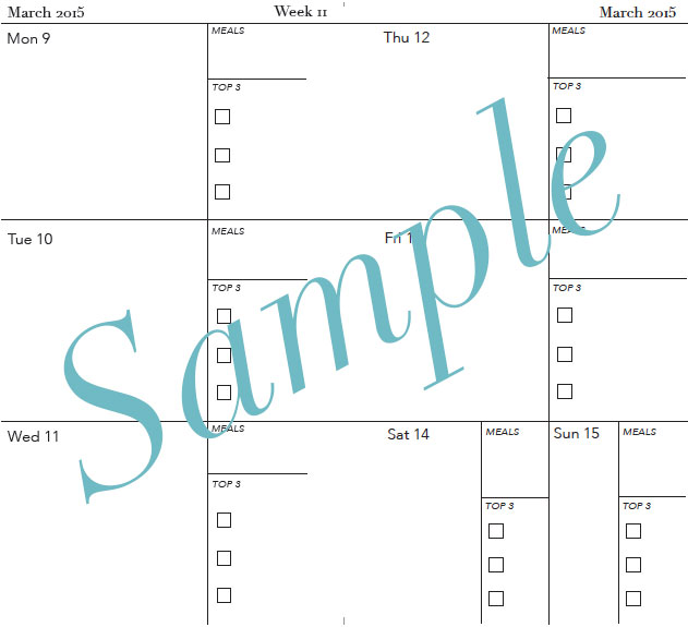 2018 Week on Two Pages Printable Insert {Personal Sized} - The Charmed Shop