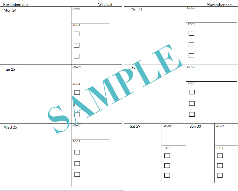 2018 WEEK ON TWO PAGES PRINTABLE INSERT {A5 SIZED} - The Charmed Shop