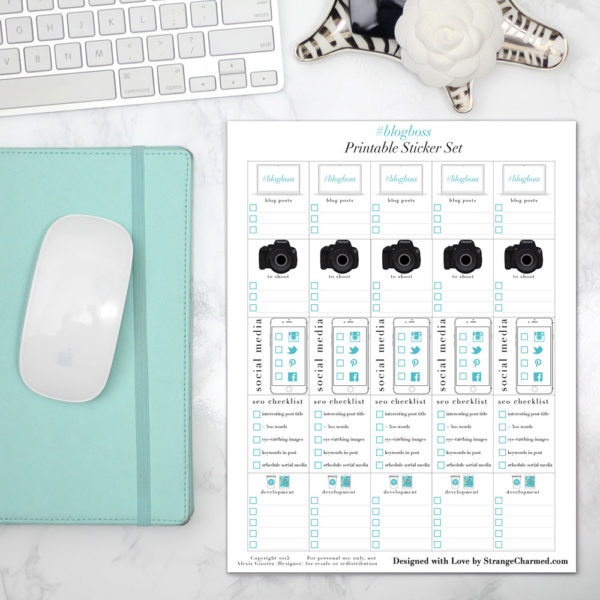 #blogboss printable sticker set