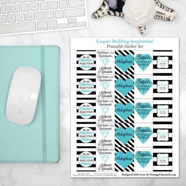 Empire Building Inspiration Printable Sticker Set