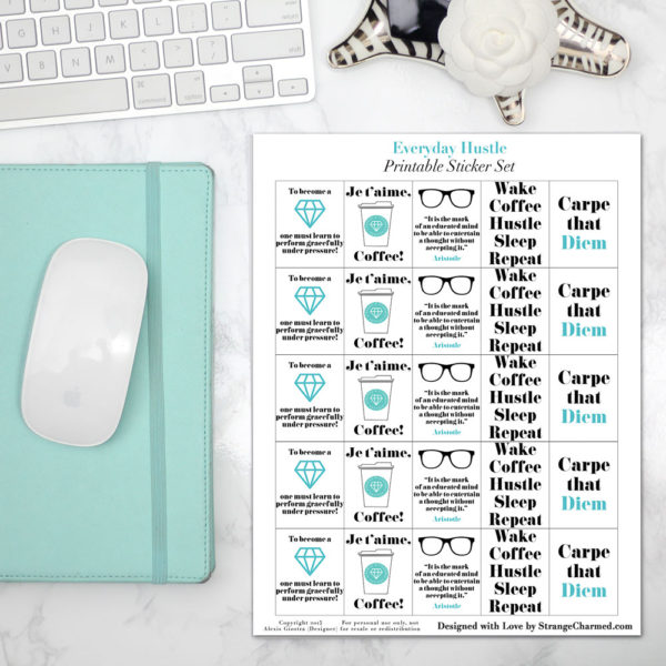 Everyday Hustle Printable Sticker Set
