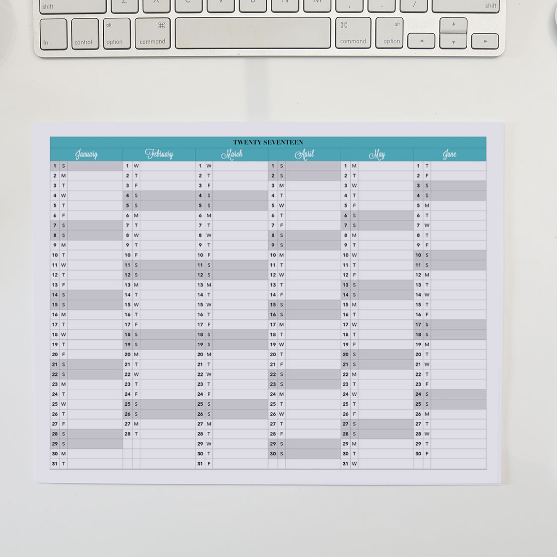 2018 Yearly Overview Printable {Personal + A5 Sized} - The Charmed Shop
