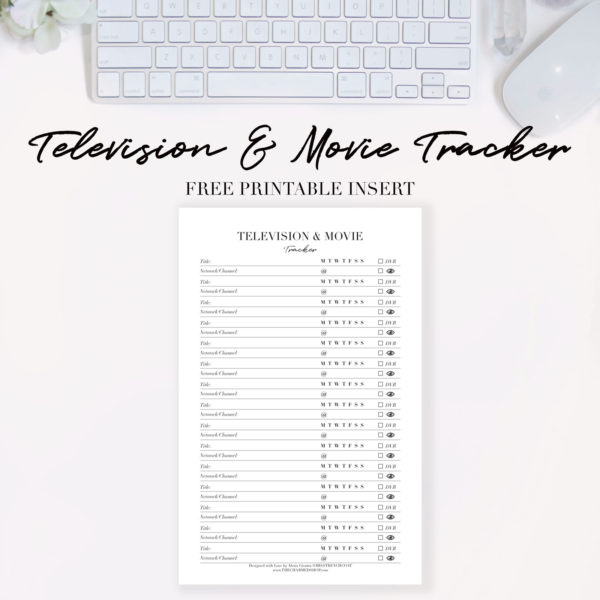 Television & Movie Tracker {FREE PLANNING PRINTABLE}