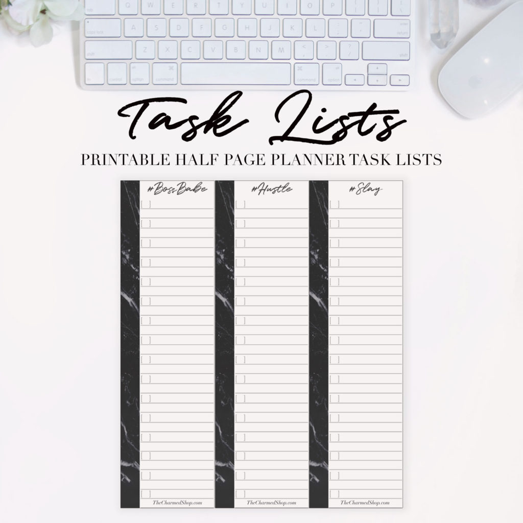 Printable Half Page Planner Task Lists {Free Planning Printable} - The ...