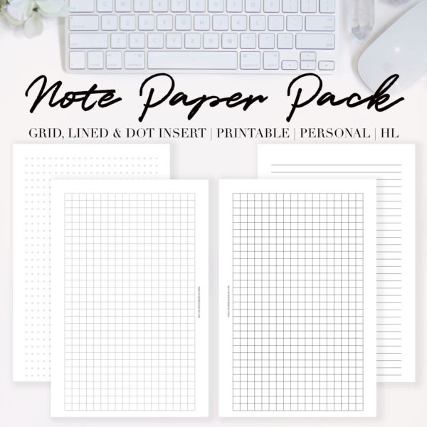 Note Paper Pack {Printable PDF}