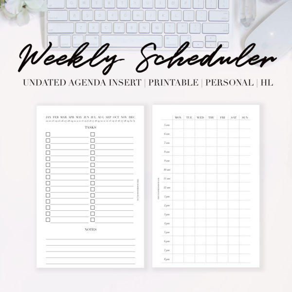 Weekly Scheduler {Printable PDF}
