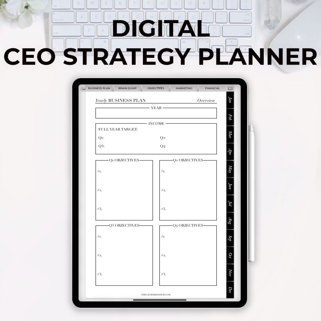 Digital CEO Strategy Planner {PDF Digital Planner} - The Charmed Shop