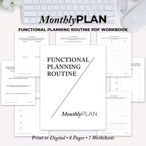 MonthlyPLAN Functional Planning Routine PDF {Print on Demand or Digital Planning}