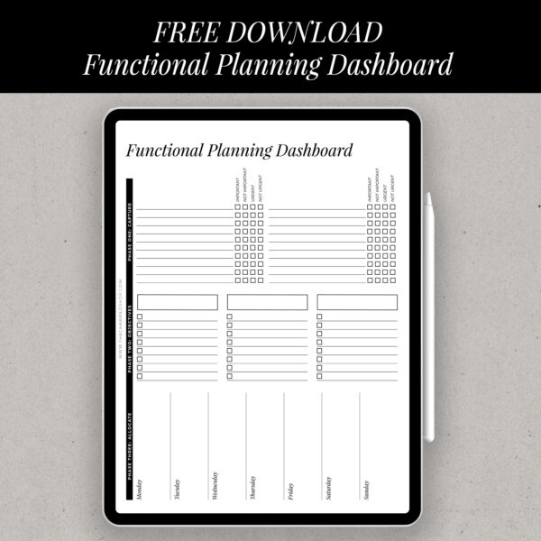 Functional Planning Dashboard