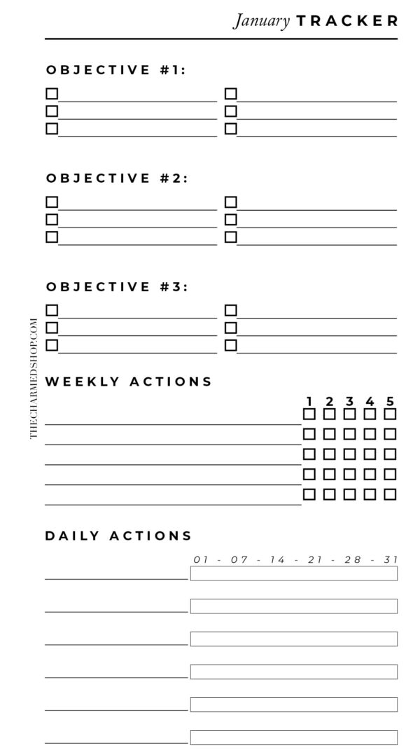 2026 Vertical Week on Two Pages Agenda {Printable PDF} - The Charmed Shop