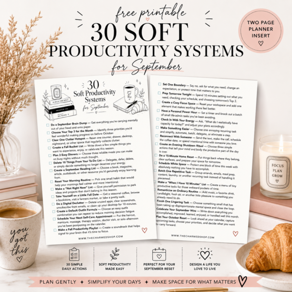 30 Soft Productivity Systems for September [PDF Insert]