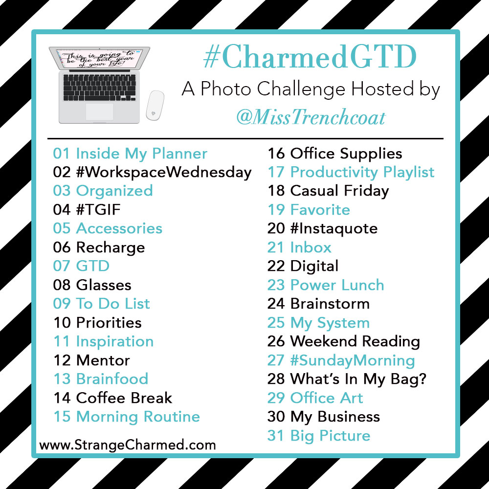Join the #CharmedGTD Photo Challenge and boost your productivity this March!