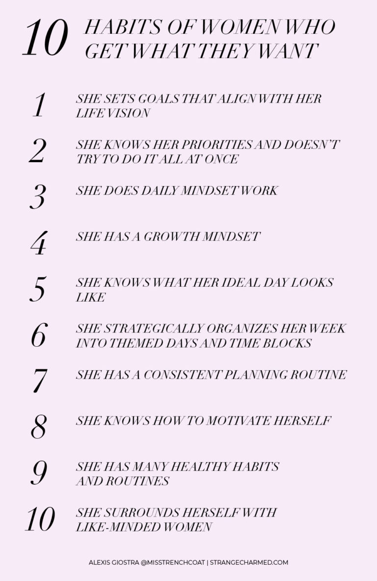 10 HABITS OF WOMEN WHO GET WHAT THEY WANT IN LIFE - Strange & Charmed